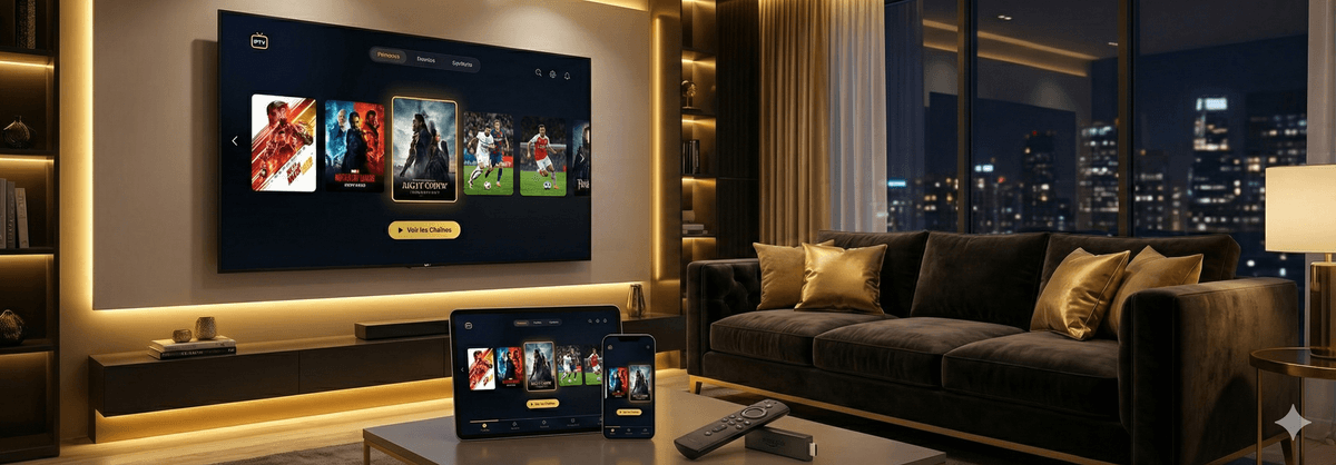 IPTV compatible sur tous les appareils - Smart TV, tablette, smartphone